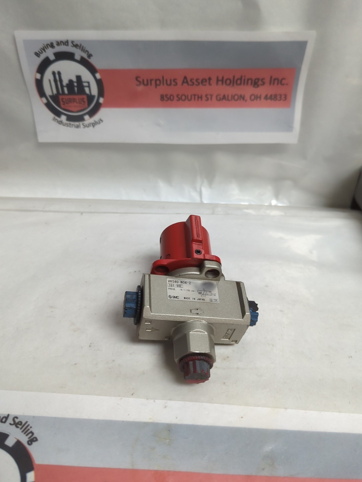 Used SMC,VHS40-N04-Z,LOCKOUT VALVE 15-150PSI PRE-OWNED