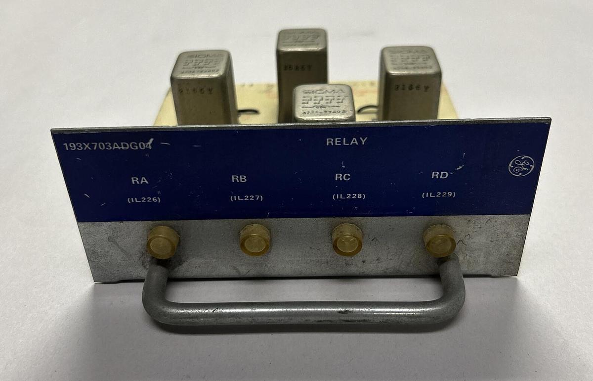 Used GENERAL ELECTRIC,193X-703ADG04,RELAY MODULE