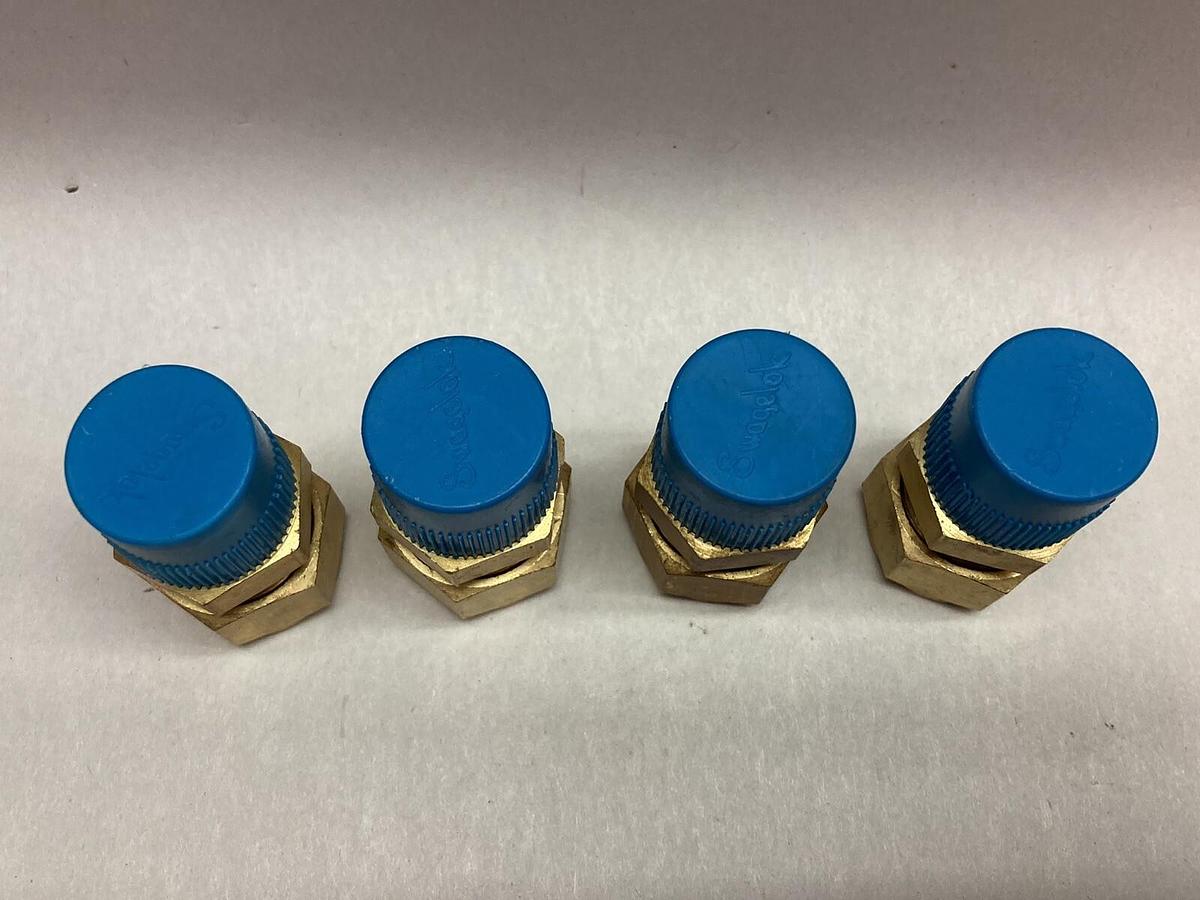 Swagelok,B-1010-1-8BT, Brass Male Connector Bore Thru LOT OF 4