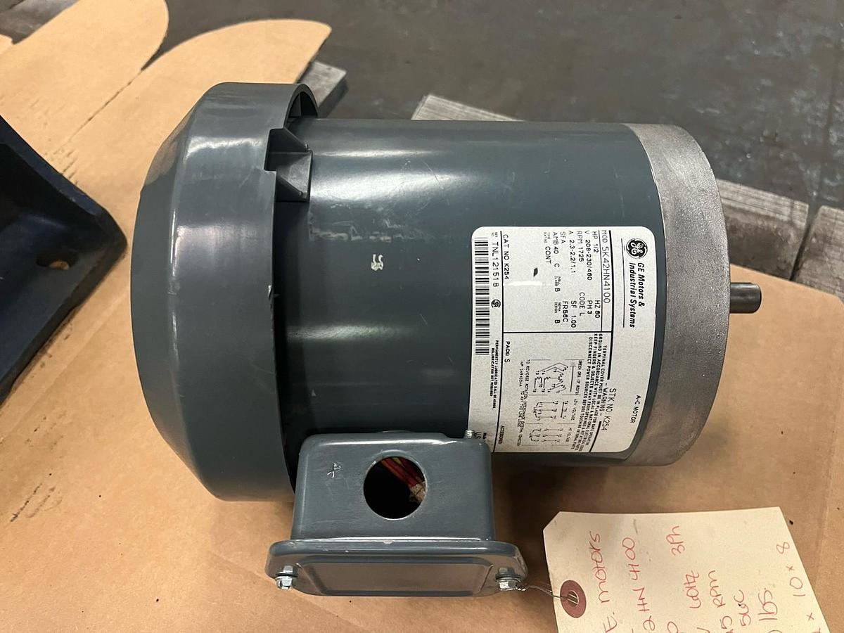 Used GE,K254,AC MOTOR 1/2HP 1725RPM 56C 3PH 5K42HN4100