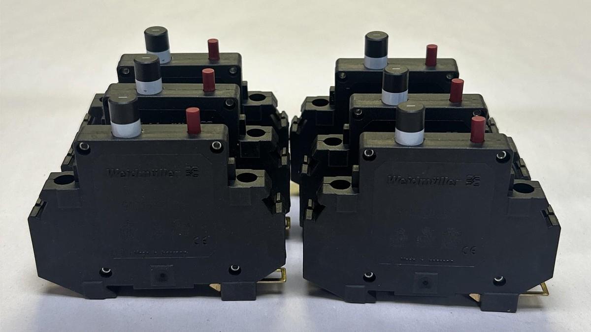 WEIDMULLER,9101203500,CIRCUIT BREAKER 1A 250V 1P LOT OF 6 NOS