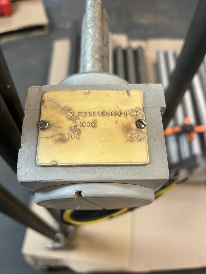 Used PROCESS TECHNOLOGY,3LF24444-R40-PII,IMMERSION HEATER 3 ELEMENT 24kW 480V 44X40