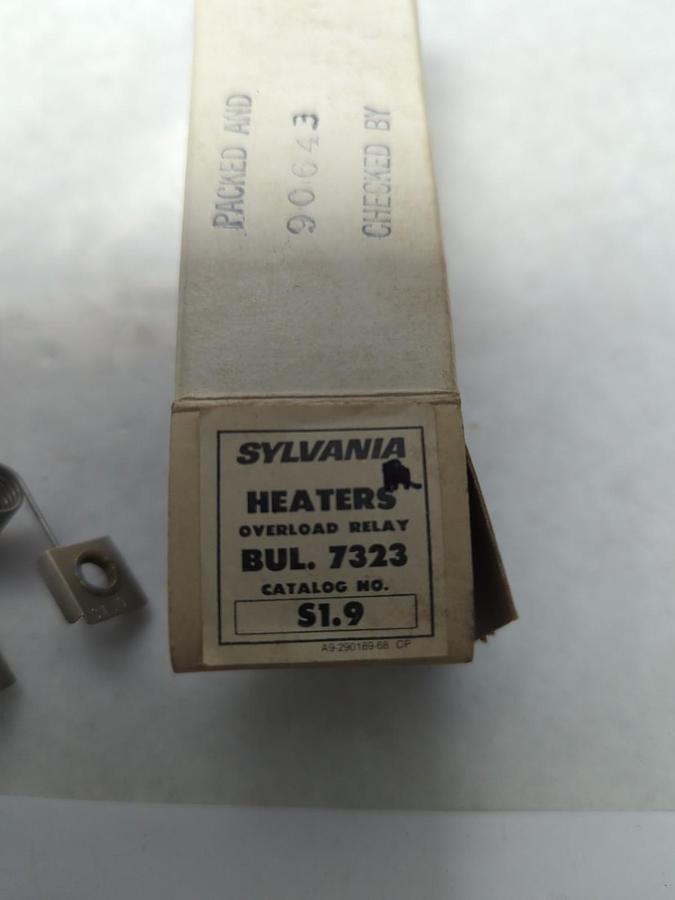 SYLVANIA,S1.9,OVERLOAD HEATER ELEMENT NOS
