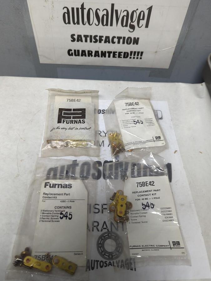 FURNAS,75BE42,CONTACT KIT REPLACEMENT FOR 42BE LOT OF 4 NOS