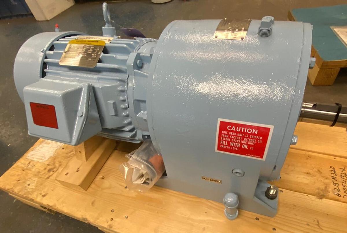 Used UCC Rexnord,G215M32D,GEARMOTOR 11.3 RATIO 155RPM 10HP BALDOR SEVERE DUTY XT
