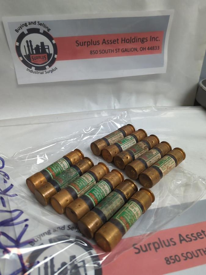 Used COOPER BUSSMANN,FRN-R-60,FUSETRON 60 AMP FUSE LOT OF 11 PRE-OWNED