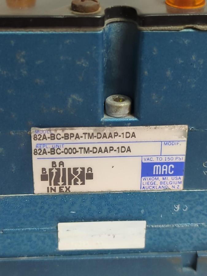 Used MAC VALVES,82A-BC-BPA-TM-DAAP-1DA/82A-BC-000-TM-DAAP-1DA,SOLENOID VALVE ASSY