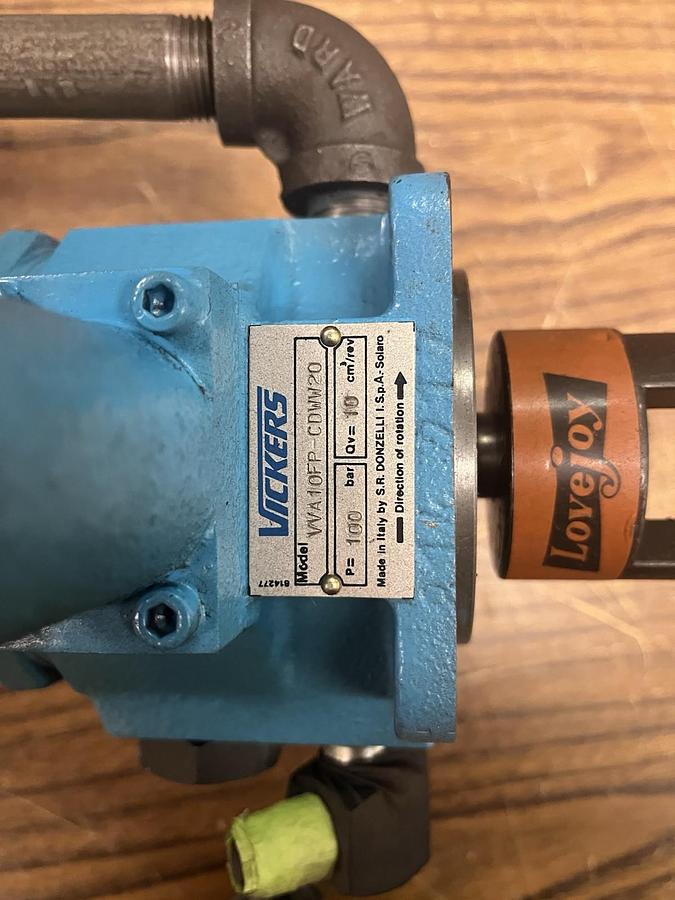 Used VICKERS,VVA10FP-CDWW20 PUMP W/ VANE PUMP V10-1P3P-1B20
