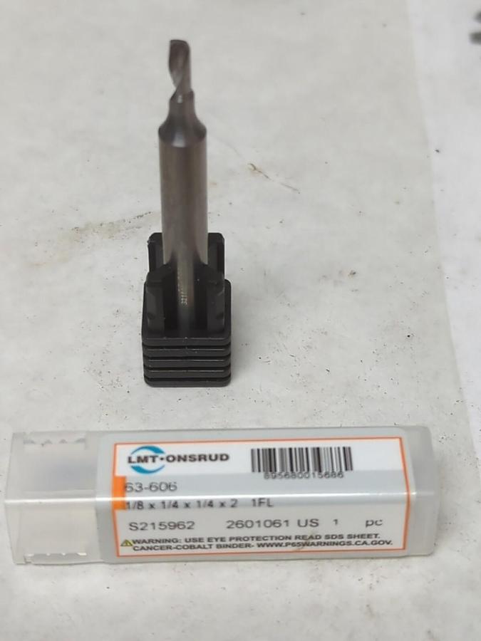 LMT-ONSRUD,63-606,O FLUTE ROUTER BIT 1/8X1/4X1/4X2 INCH NEW