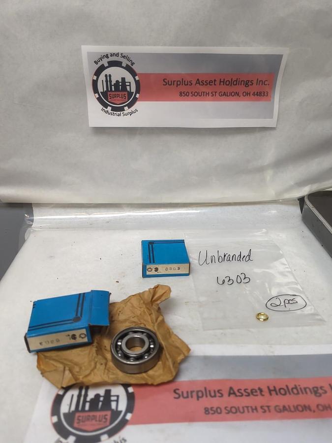 UNBRANDED 6303,DEEP GROOVE BALL BEARING LOT OF 2 NOS