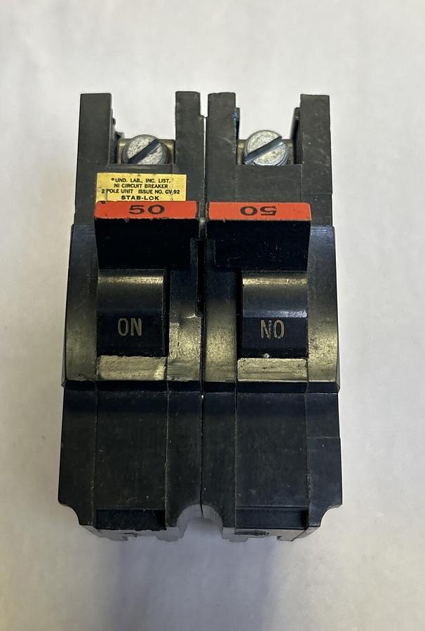 Used FEDERAL PACIFIC,NA250,CIRCUIT BREAKER 50A 120/240V 2P