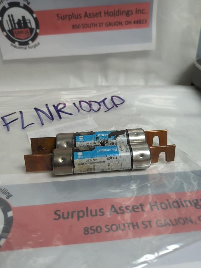 Used LITTELFUSE,FLNR100ID,INDICATOR 100 AMP FUSE LOT OF 2 PRE-OWNED