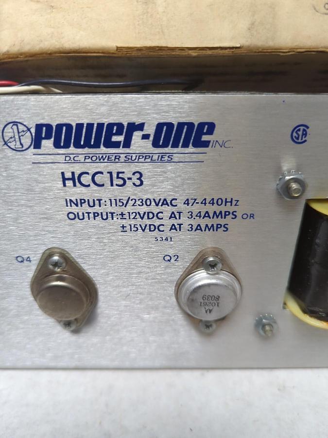 POWER-ONE,HCC15-3,POWER SUPPLY 115/230VAC 12VVDC 3.4 AMP NOS