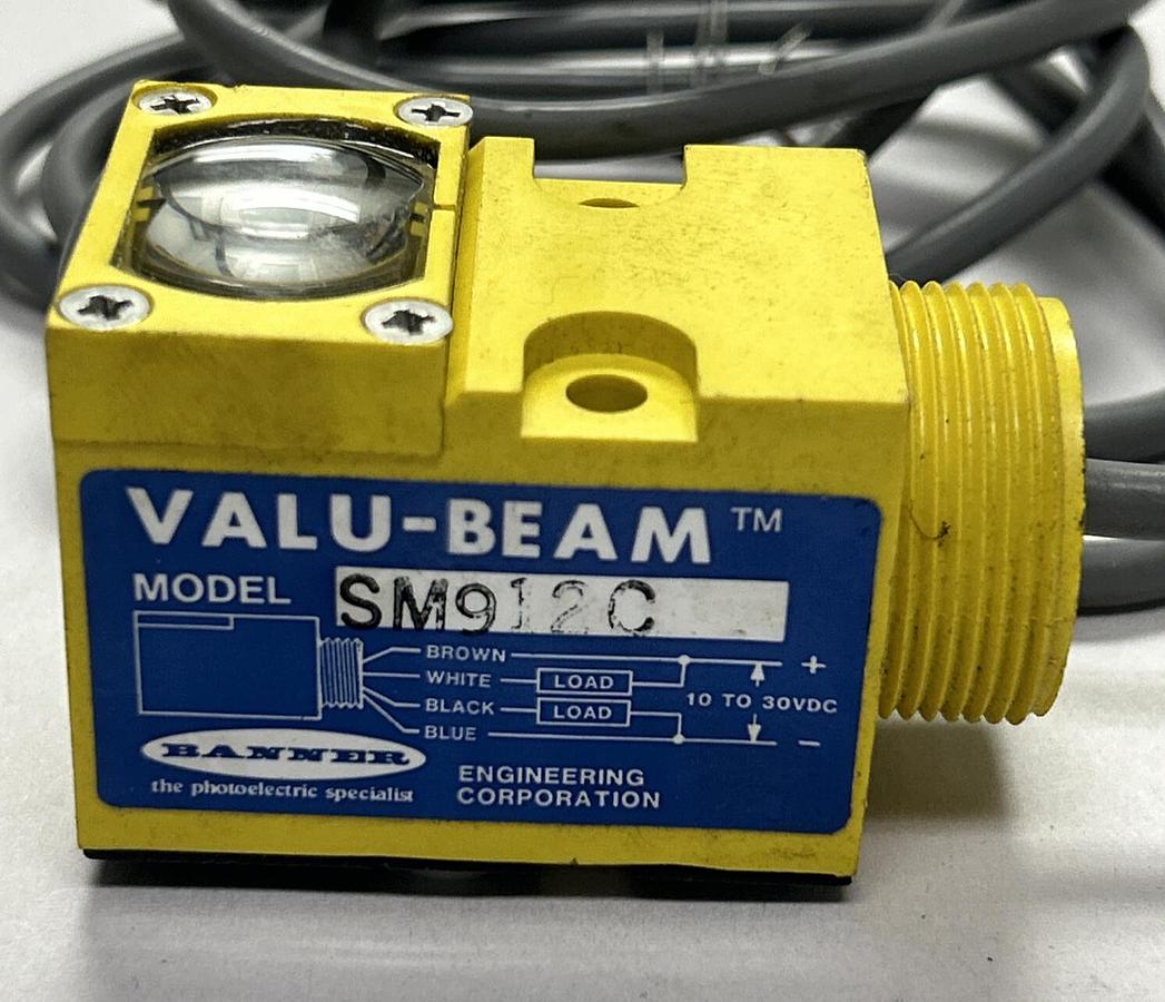 Used BANNER,SM912C,INFRARED OPTICAL SENSOR