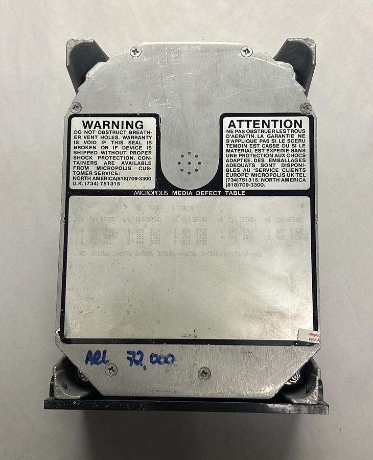 Used MICROPOLIS,900527-01-1D,DISK MEMORY UNIT