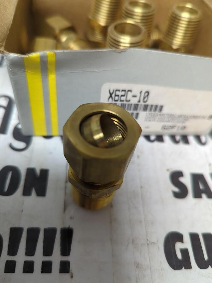 PARKER,X62C-10,BRASS SWIVEL FITTING BOX OF 9 NOS