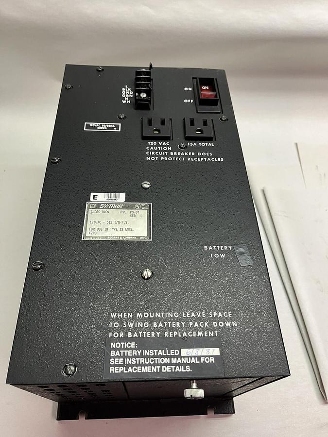 Used SQUARE D,8030PS30,SY/MAX POWER SUPPLY SERIES D CLASS 8030 PS-30