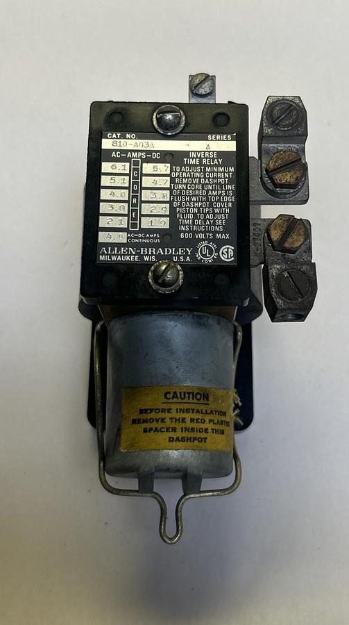 Used ALLEN BRADLEY,810-A03A,INVERSE TIME RELAY