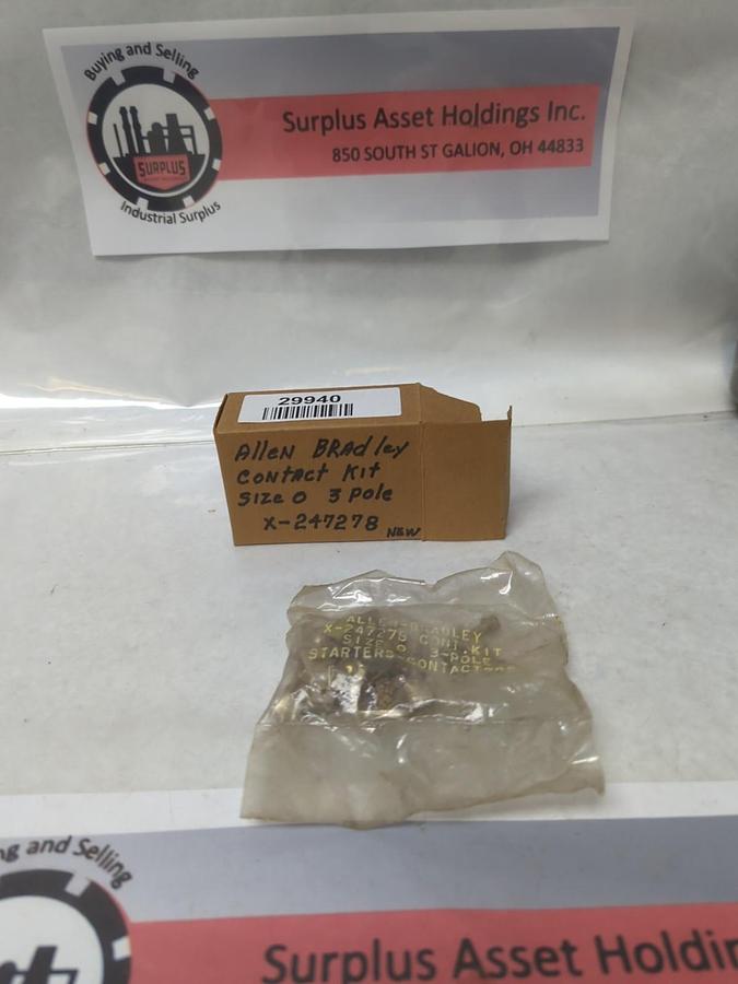 ALLEN-BRADLEY,X-247278,SIZE 0 CONTACT KIT 3-POLE NOS