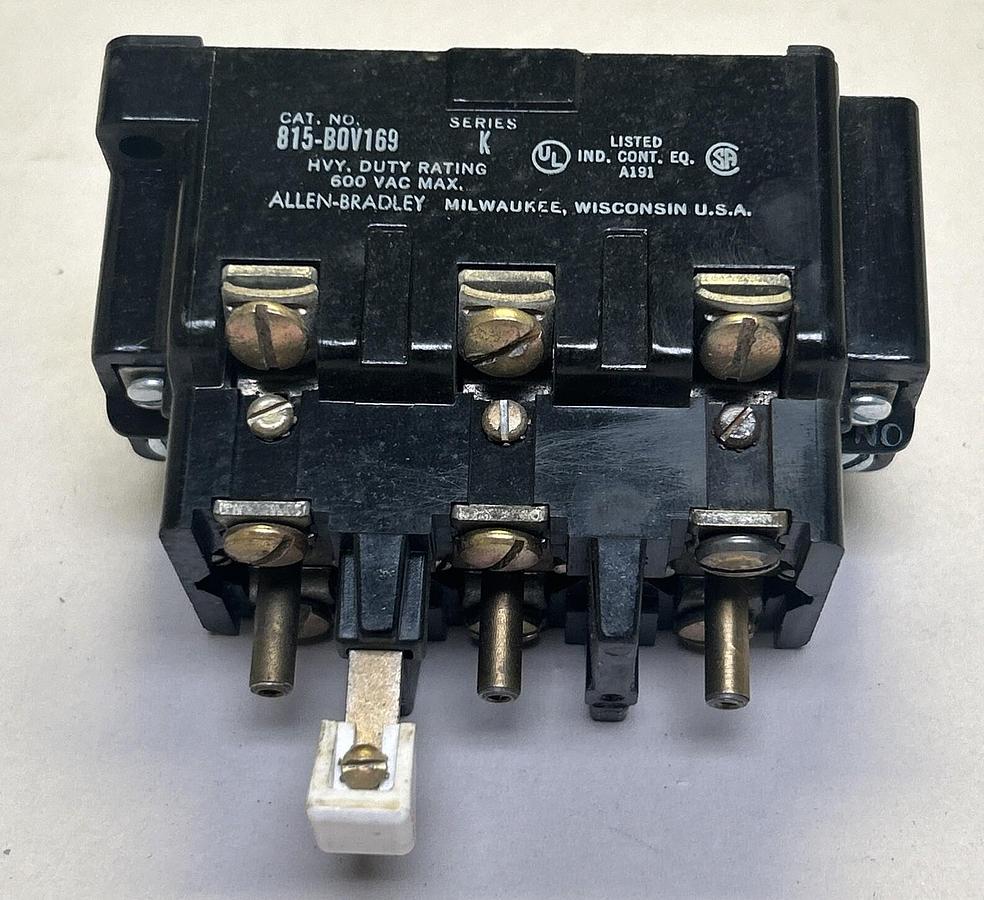Used ALLEN BRADLEY,815-B0V169,OVERLOAD RELAY