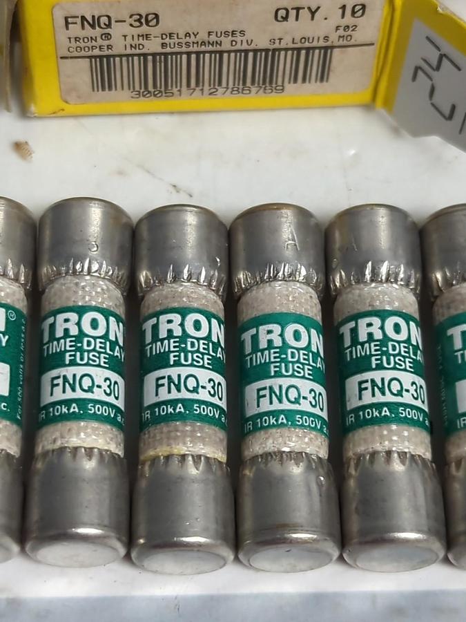 COOPER BUSSMANN,FNQ-30,TRON 30 AMP FUSES BOX OF 10 NOS