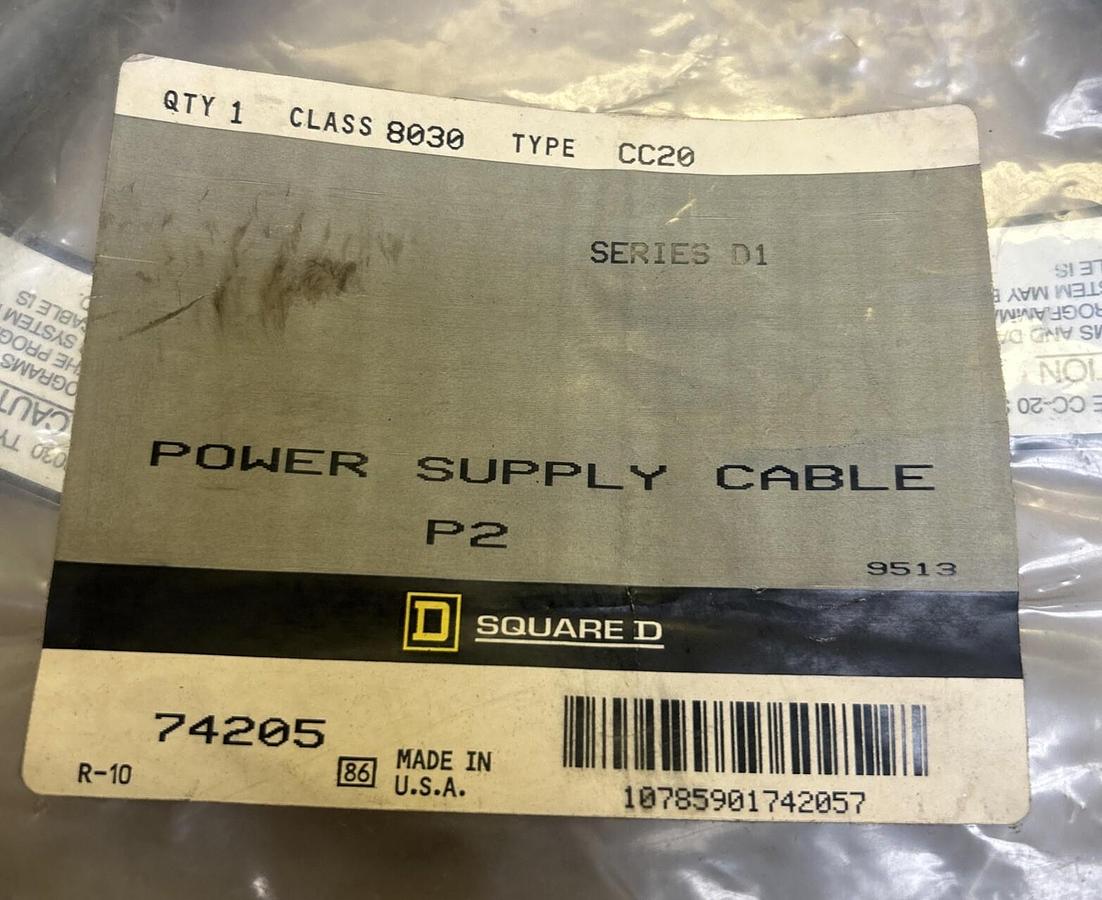 Used SQUARE D,8030CC-20,POWER SUPPLY CABLE SERIES D1 NEW