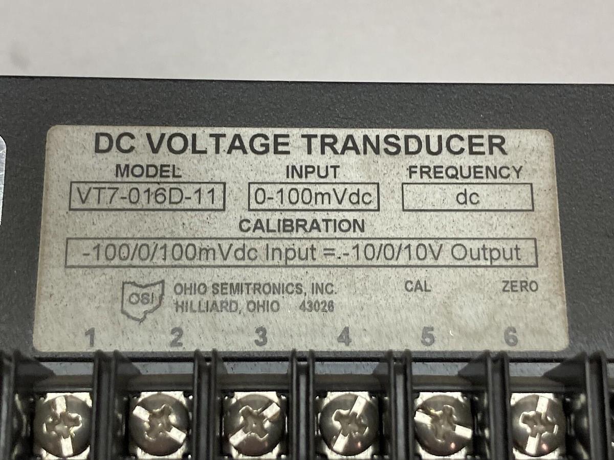 Used Ohio Semitronics,VT7-016D-11,DC Voltage Transducer