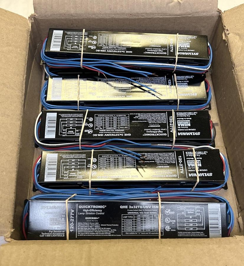 SYLVANIA,49970-4,3-LAMP INSTANT START BALLAST LOY OF 6 NOS