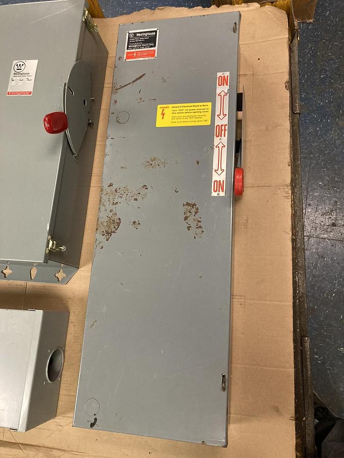 Used Westinghouse,XFK361,3-Pole Double Throw Disconnect Switch 600V 30 Amp