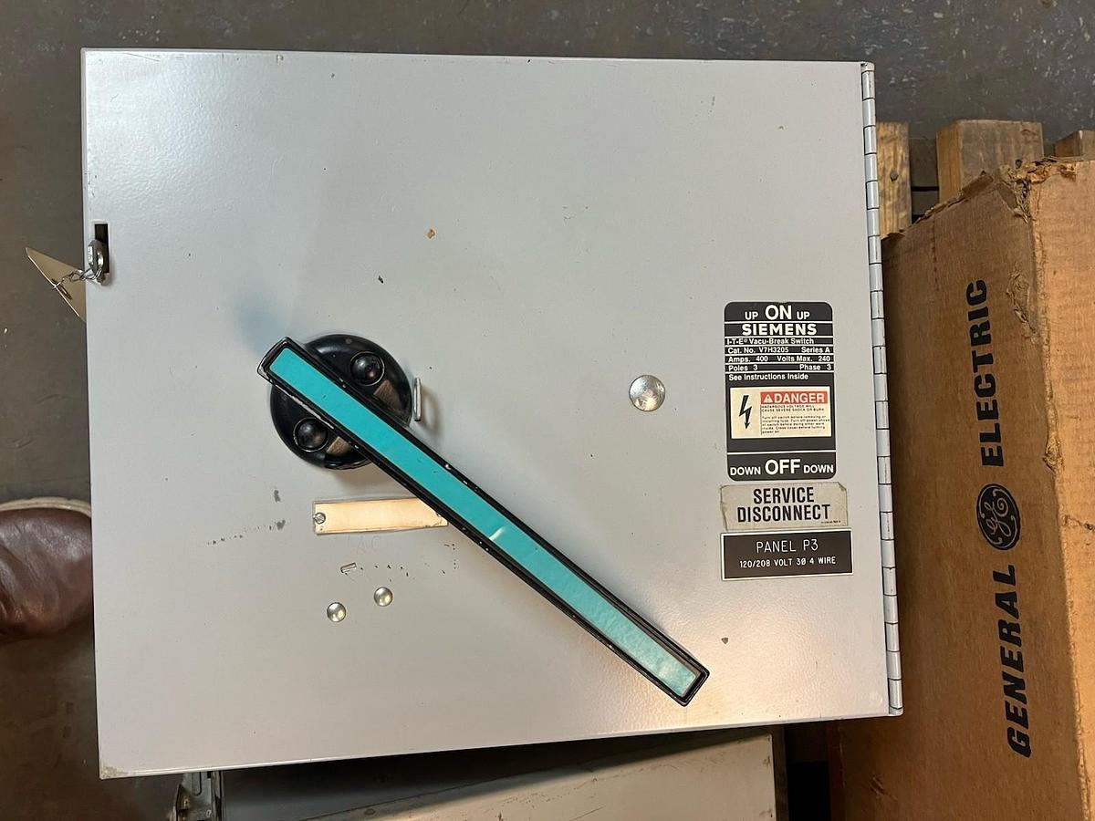 SIEMENS,V7H3205,I-T-E VACU-BREAK PANELBOARD SWITCH 400A 240V 3P 3PH