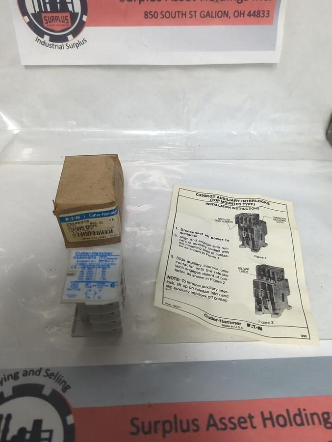 CUTLER HAMMER,C320KGT3,FREEDOM SERIES TOP MOUNT AUXILIARY CONTACT NOS