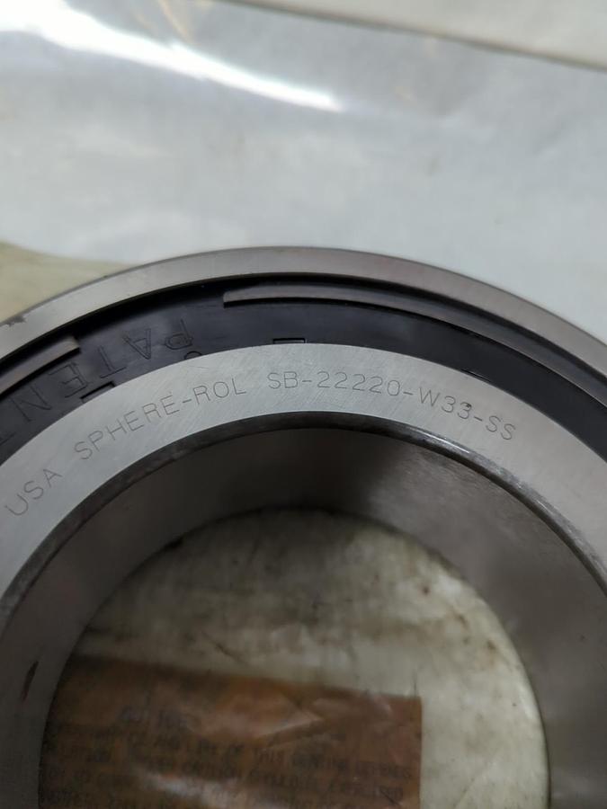 MCGILL,SB-22220-W33-SS,SPHERE-ROL BEARING W/NYLAPLATE SEAL MISSING BOX NOS