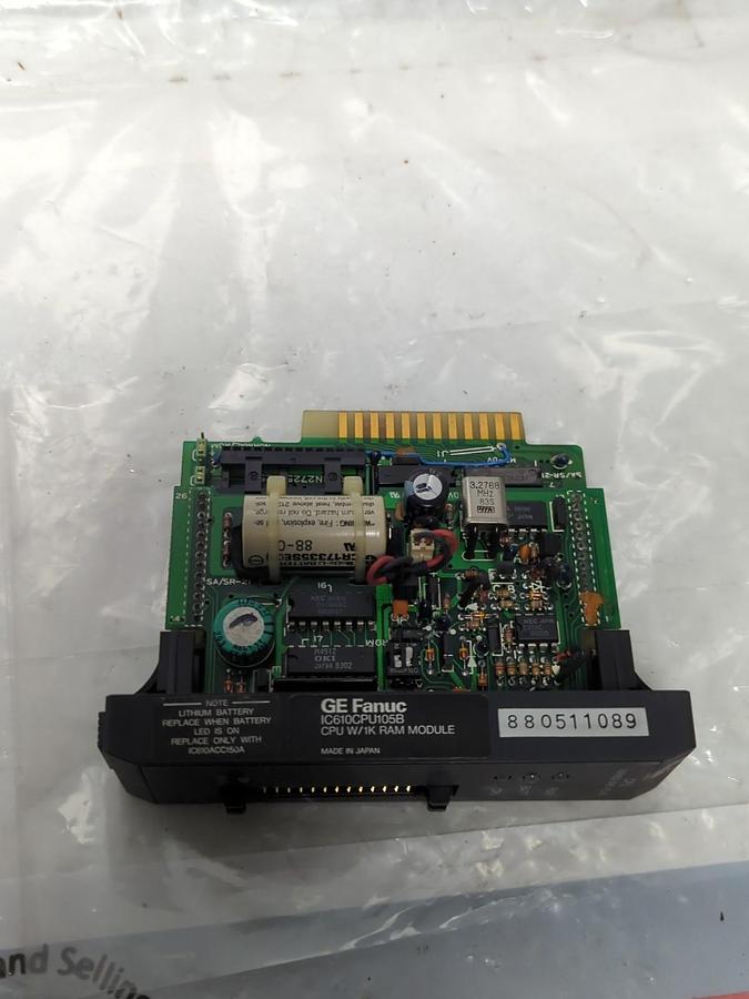 Used GE FANUC,IC610CPU10SB,CPU W/1K RAM MODULE PRE-OWNED