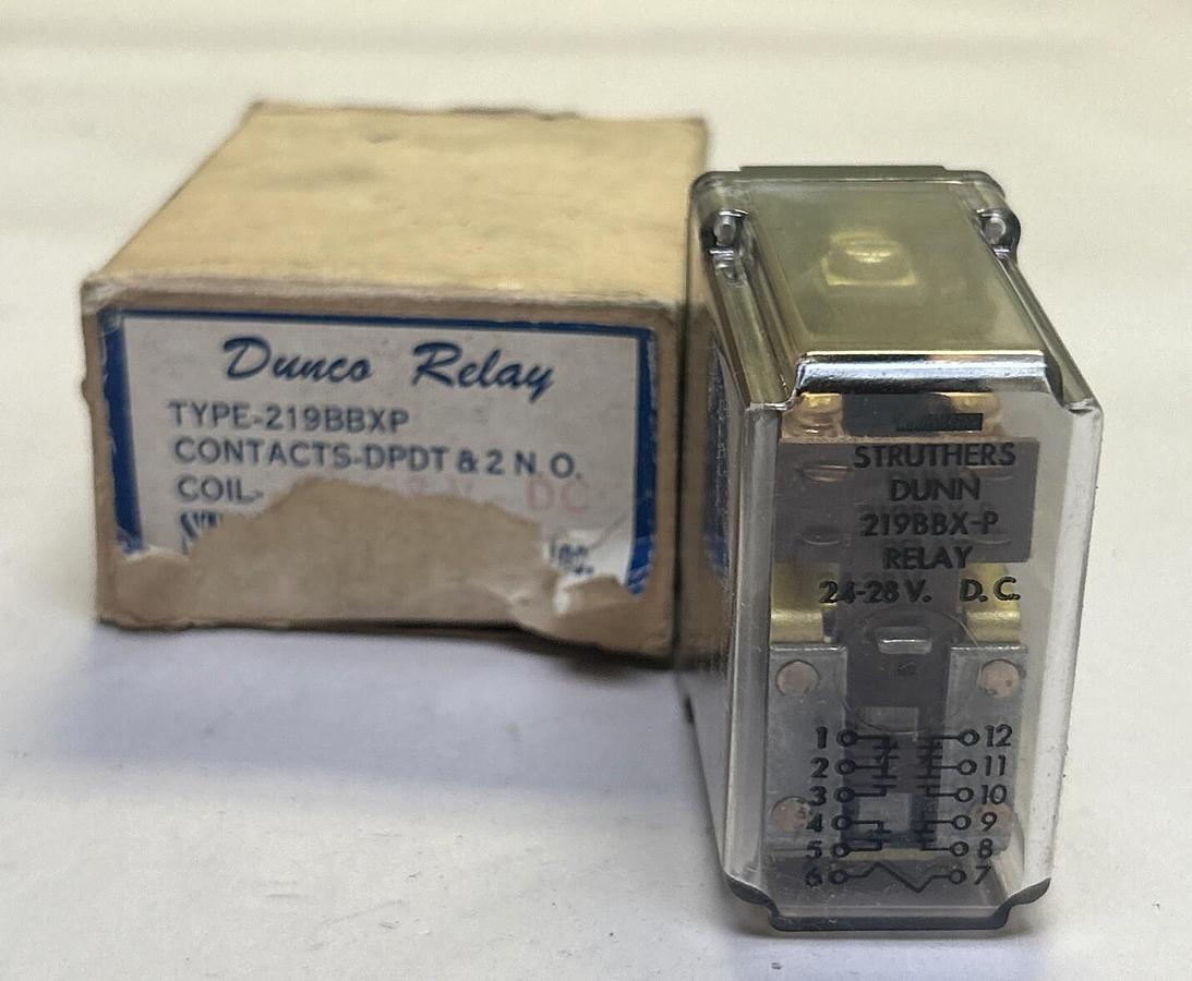 STRUTHERS DUNN,219BBXP,RELAY 24-28VDC NOS