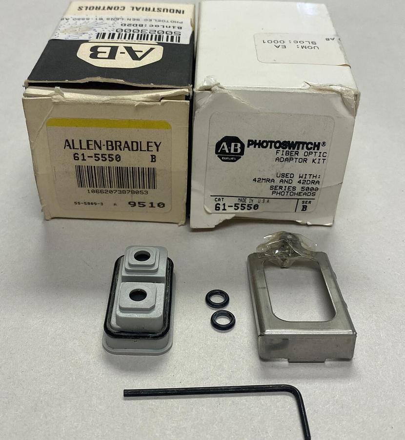ALLEN BRADLEY,61-5550,SER B FIBER-OPTIC ADAPTOR KIT LOT OF 2 NEW