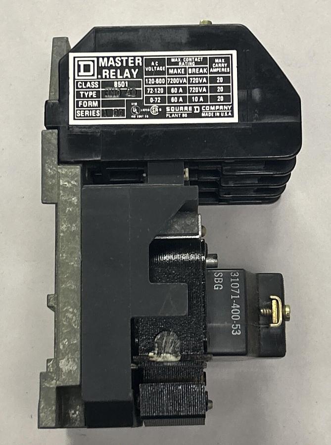 Used SQUARE D,8501-HM0-40,MASTER RELAY
