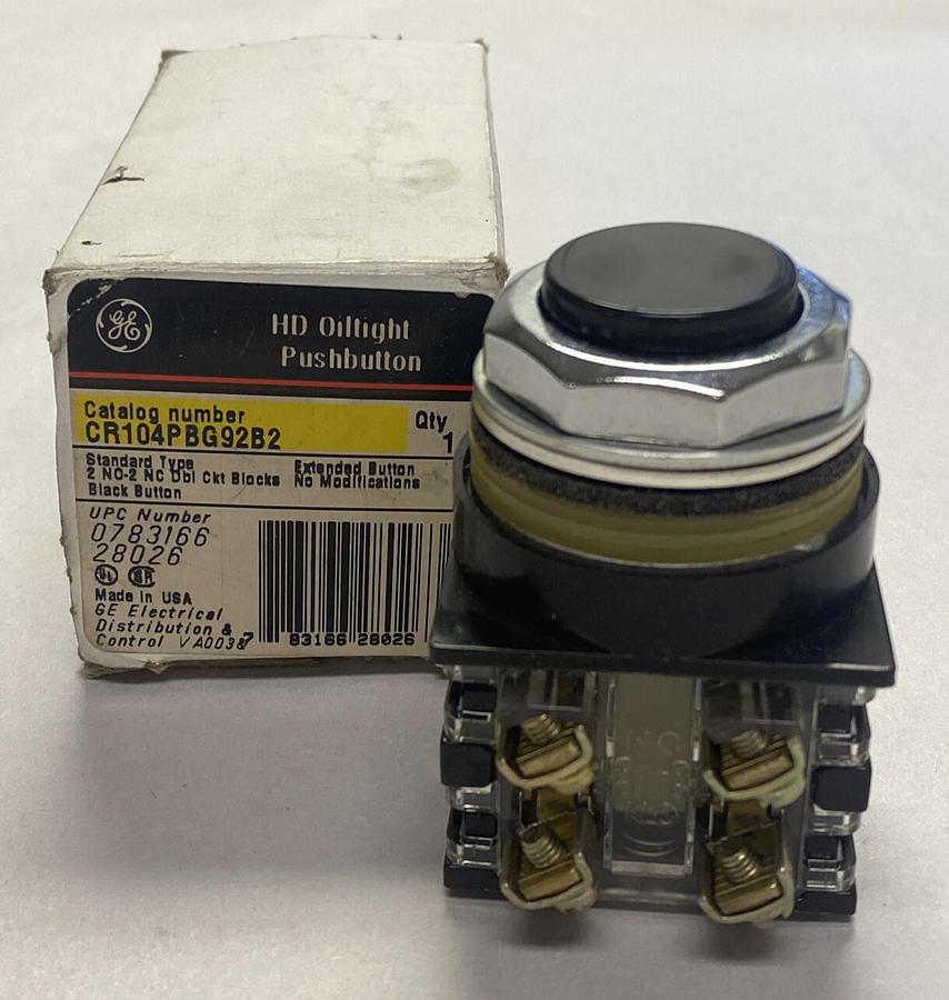 Used GENERAL ELECTRIC,CR104PBG92B2, PUSHBUTTON NEW