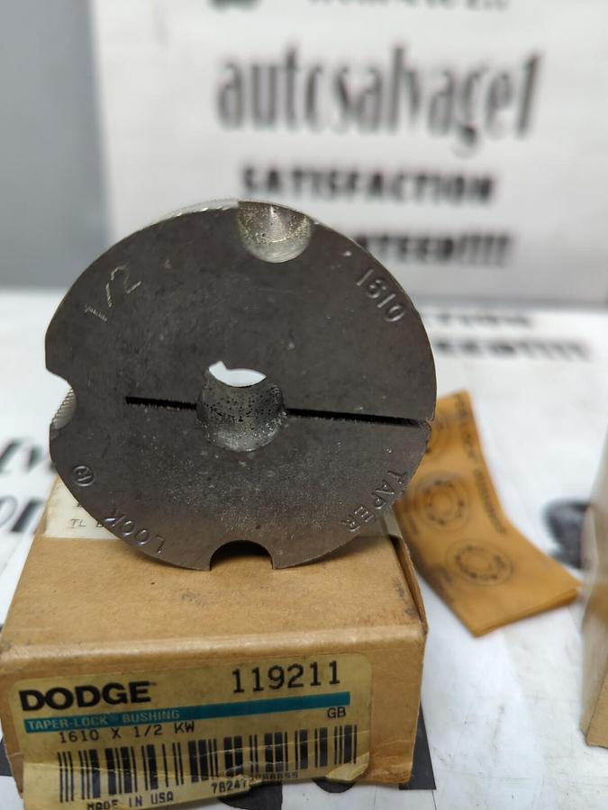 DODGE,119211 1610X1/2-KW,TAPER-LOCK BUSHINGS LOT OF 2