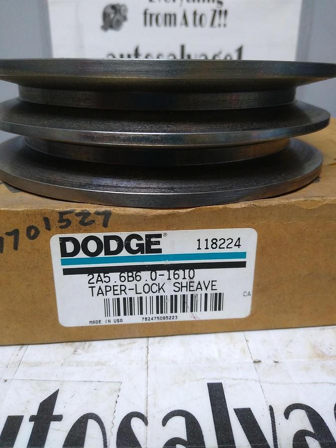 Dodge,118224  2A5-6B6-0-1610,Taper-Lock Sheave NOS
