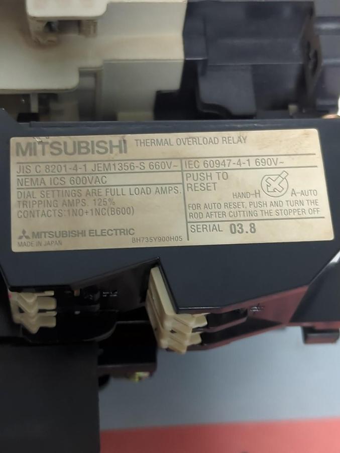 Used MITSUBISHI,S-N35,CONTACTOR WITH THERMAL OVERLOAD RELAY PRE-OWNED