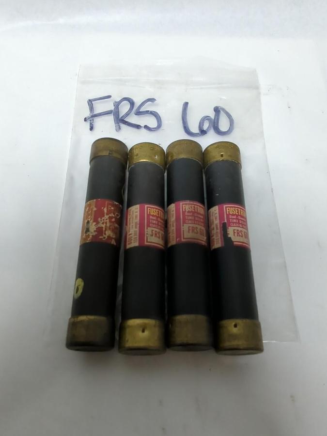 Used COOPER BUSSMANN,FRS-60,FUSETRON 60 AMP FUSE LOT OF 4