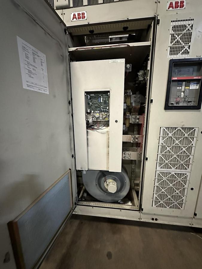 Used ABB,DCV702-2050-76,DC PANEL CONVERTER DRIVE DCS502-2050 SACE-F2 BRK 600VDC 2050A