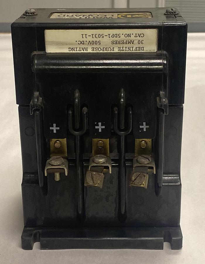 Used WARD LEONARD,5DP1-5031-11,DEFINITE PURPOSE CONTACTOR 30A 110VAC 3 POLE