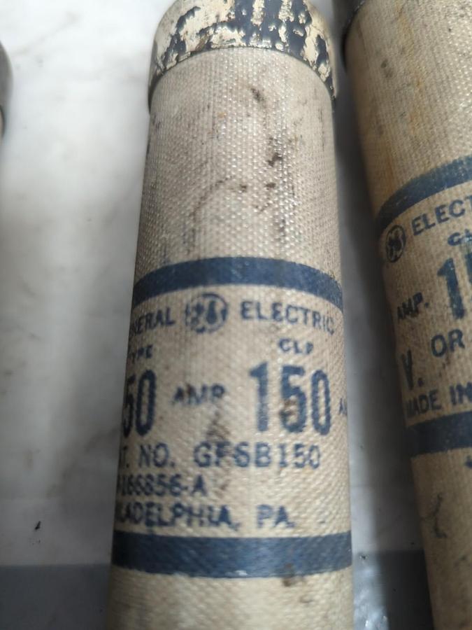 Used GE,GF6B150,FUSE 150 AMP LOT OF 3 PRE-OWNED