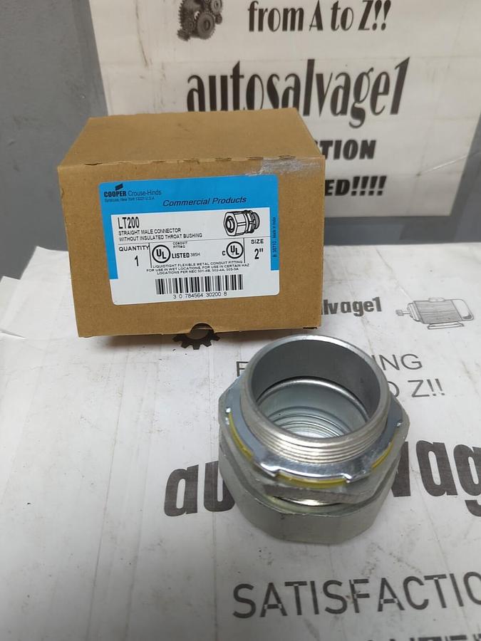 COOPER CROUSE-HINDS,LT200,2 INCH STRAIGHT MALE CONNECTOR NEW