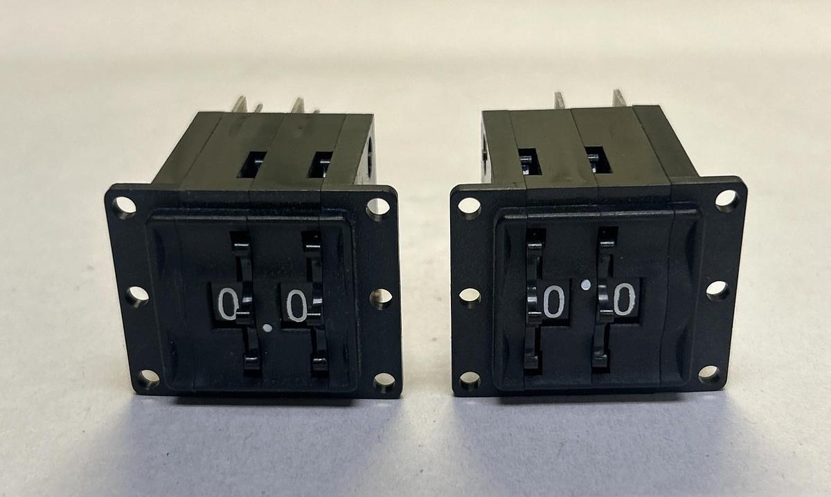 Used C&K,01574,COUNTER TWO DIGIT LOT OF 2