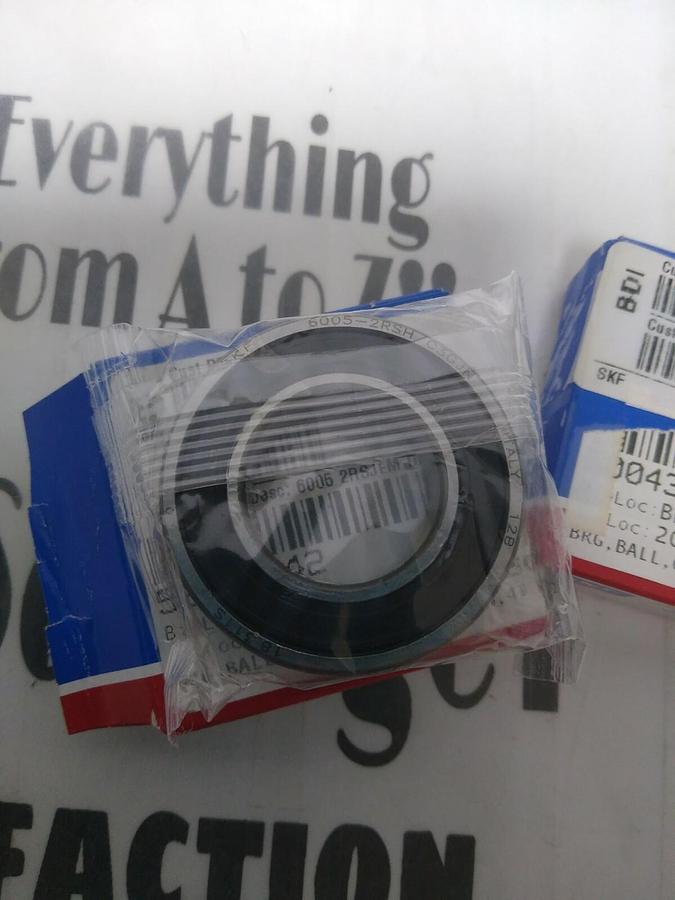 SKF,6005 2RSJEM,DEEP GROOVE BALL BEARING LOT OF 2 NOS