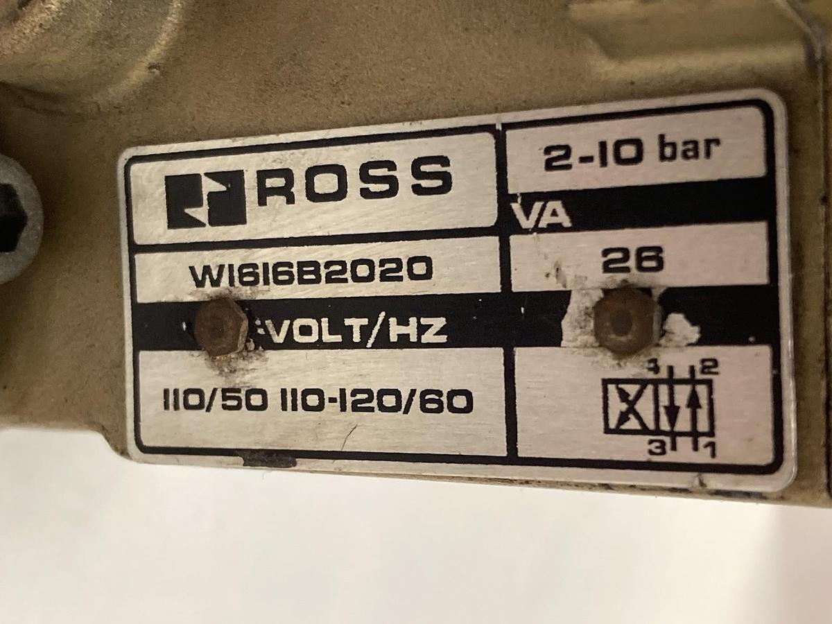 Used Ross Controls,W1616B2020,Solenoid Valve 2-10bar 26VA