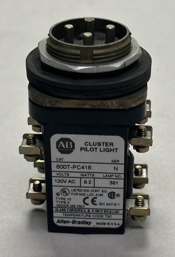 ALLEN BRADLEY,800T-PC416,CLUSTER PILOT LIGHT NOS