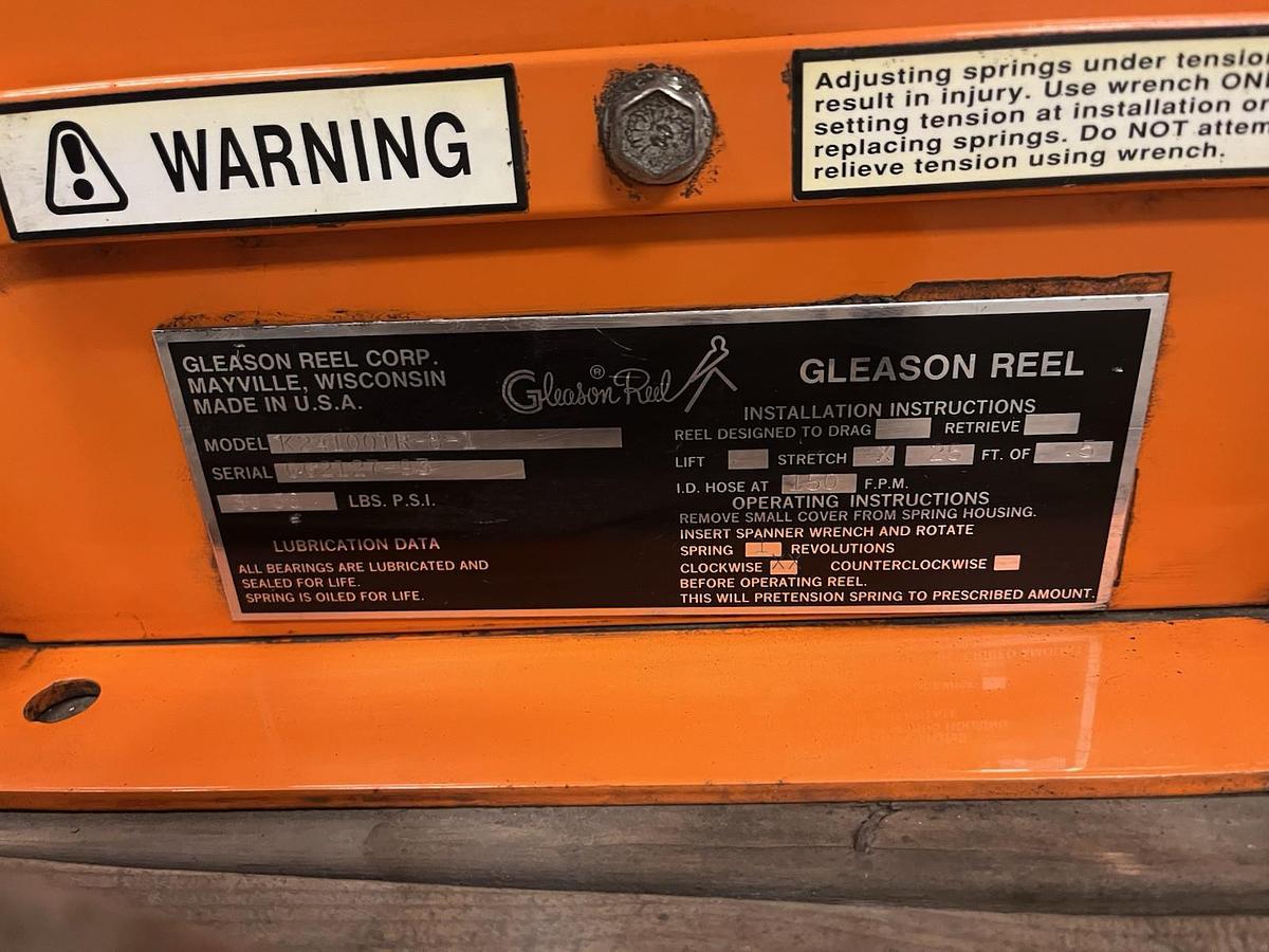 GLEASON REELS,K241001R-8-1,STRETCH HOSE REEL W/O DRUM